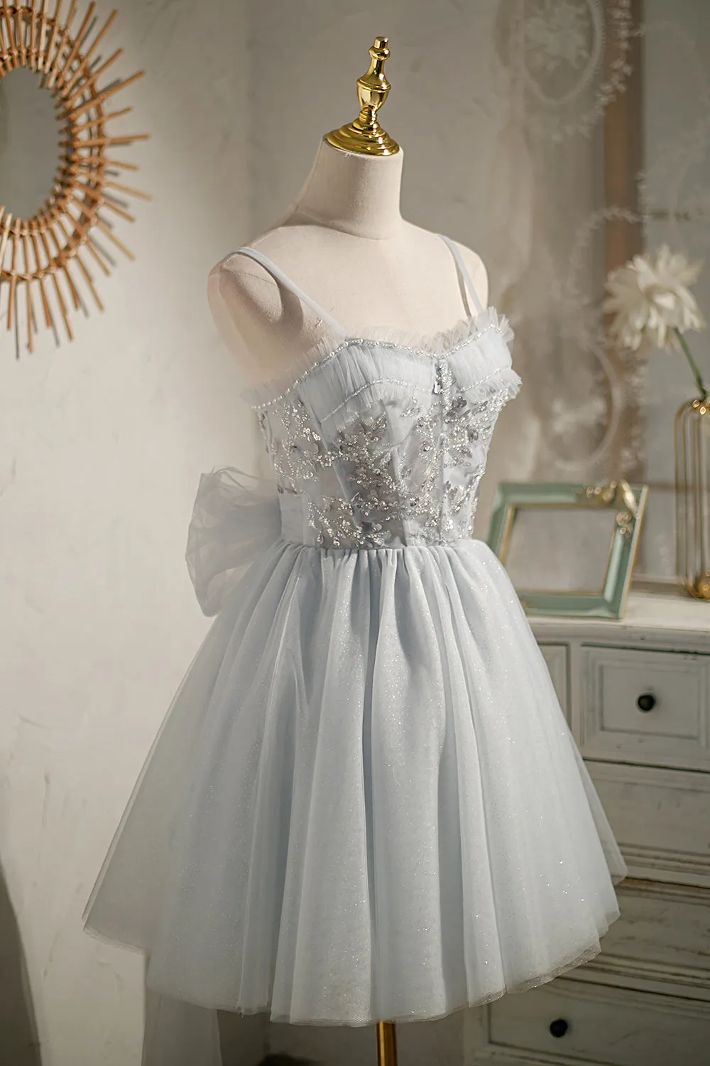 Chic Sleeveless Sequins Lace Up Short Homecoming Dresses