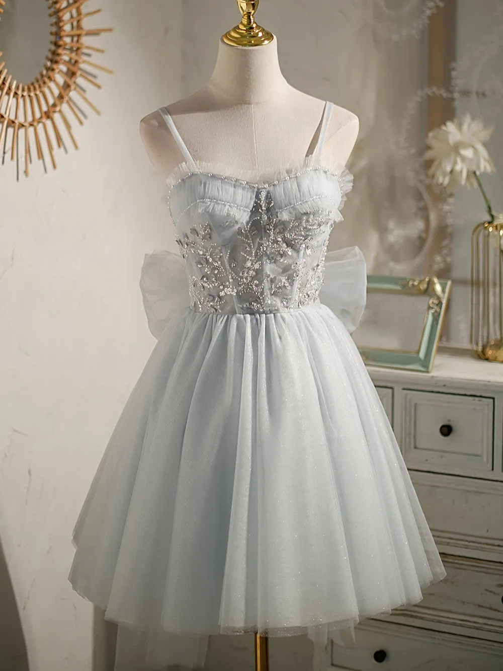 Chic Sleeveless Sequins Lace Up Short Homecoming Dresses