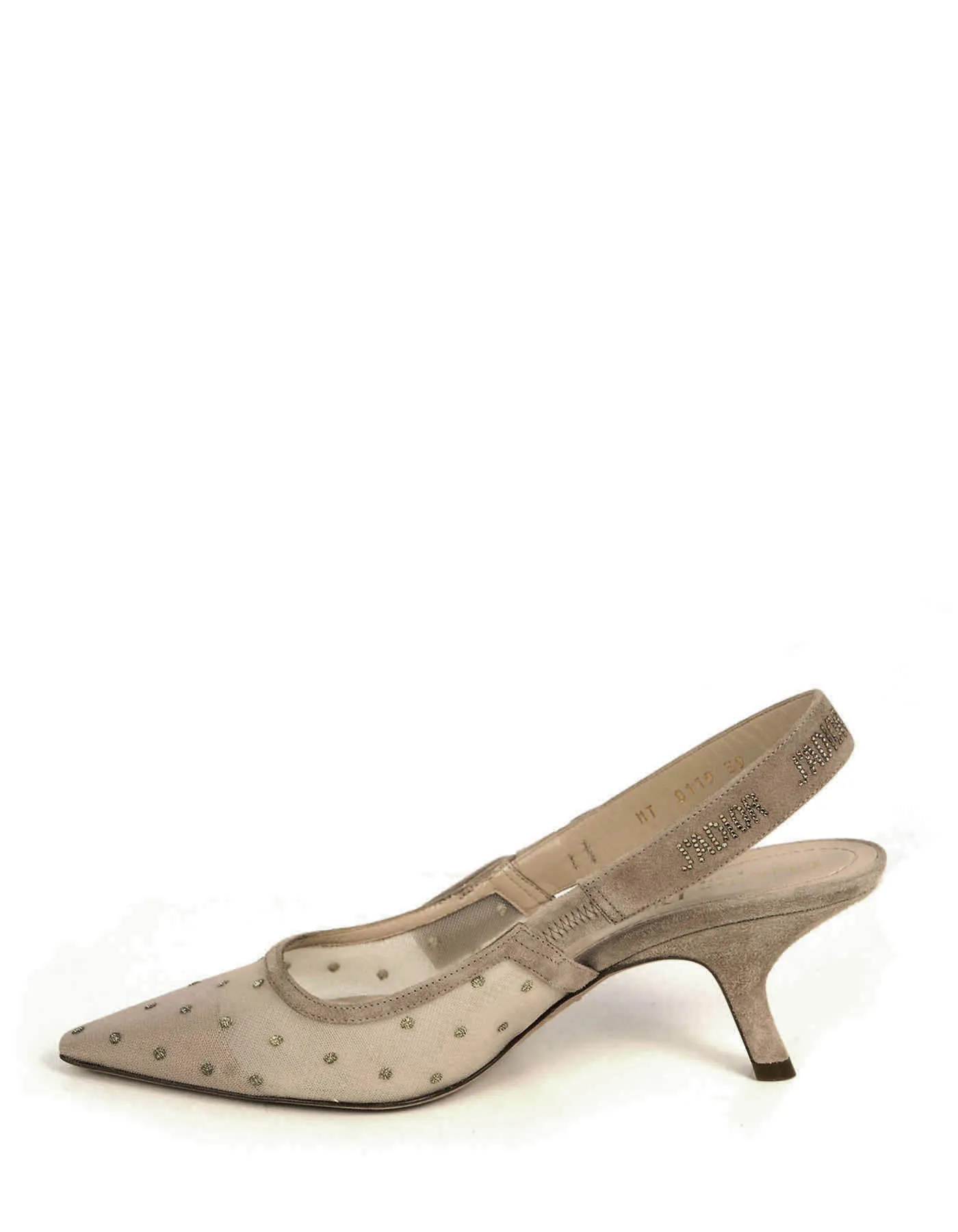 Christian Dior NEW Nude Plumetis J’ADIOR Slingback Pumps sz 39