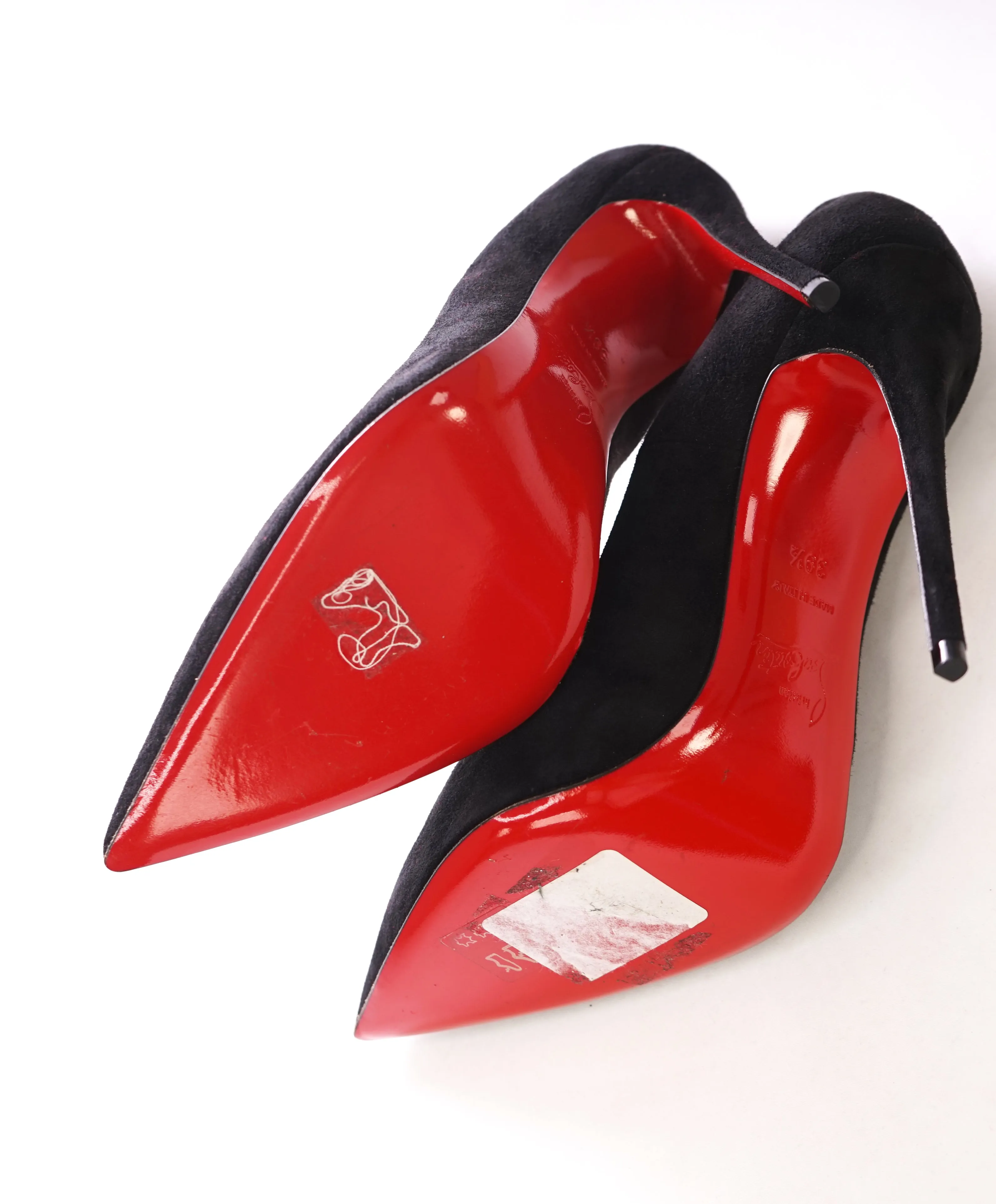 CHRISTIAN LOUBOUTIN - "So Kate 120" Black Suede Leather Pumps - 39.5