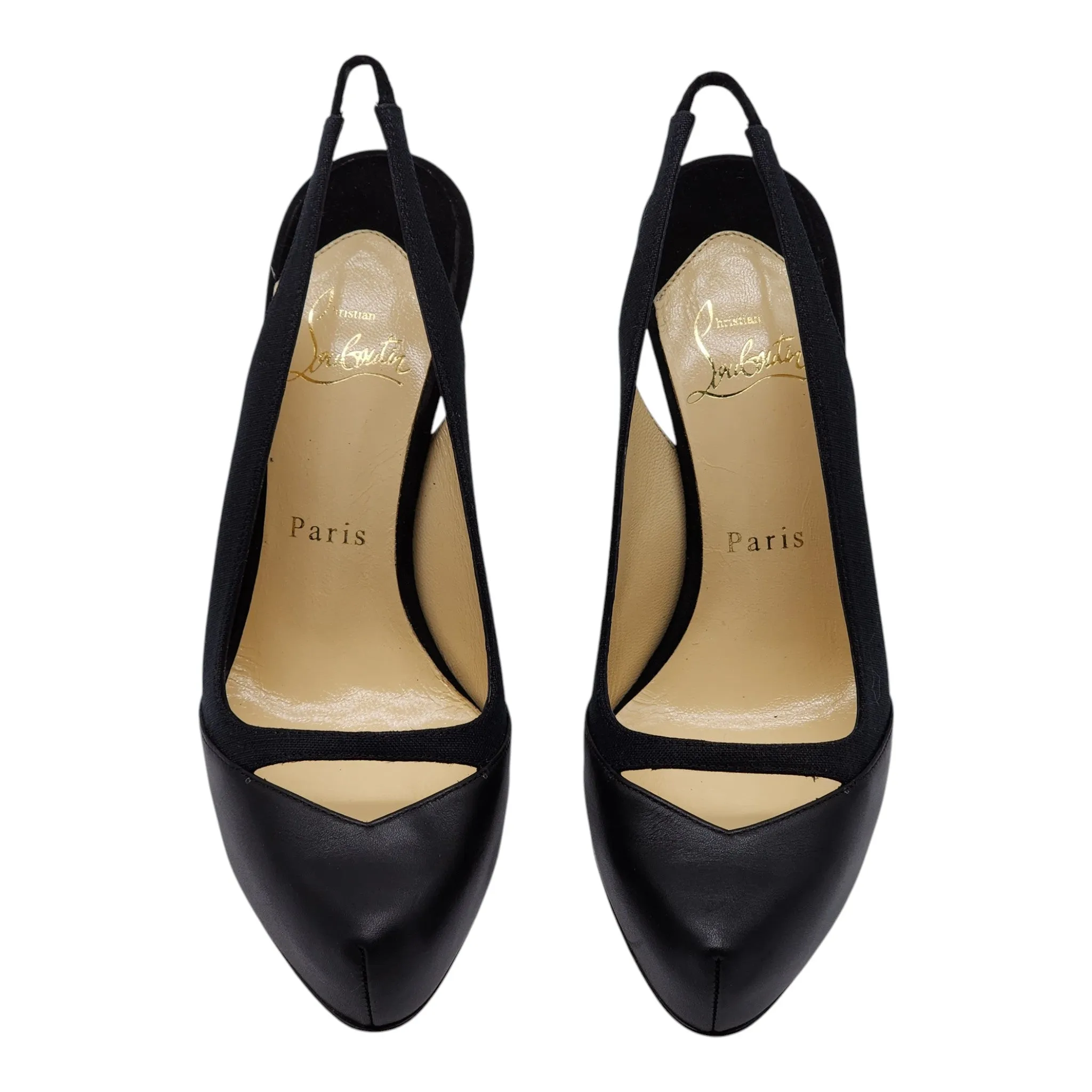 Christian Louboutin Sandy Pumps 120 - Fabric and Leather - Black 38.5
