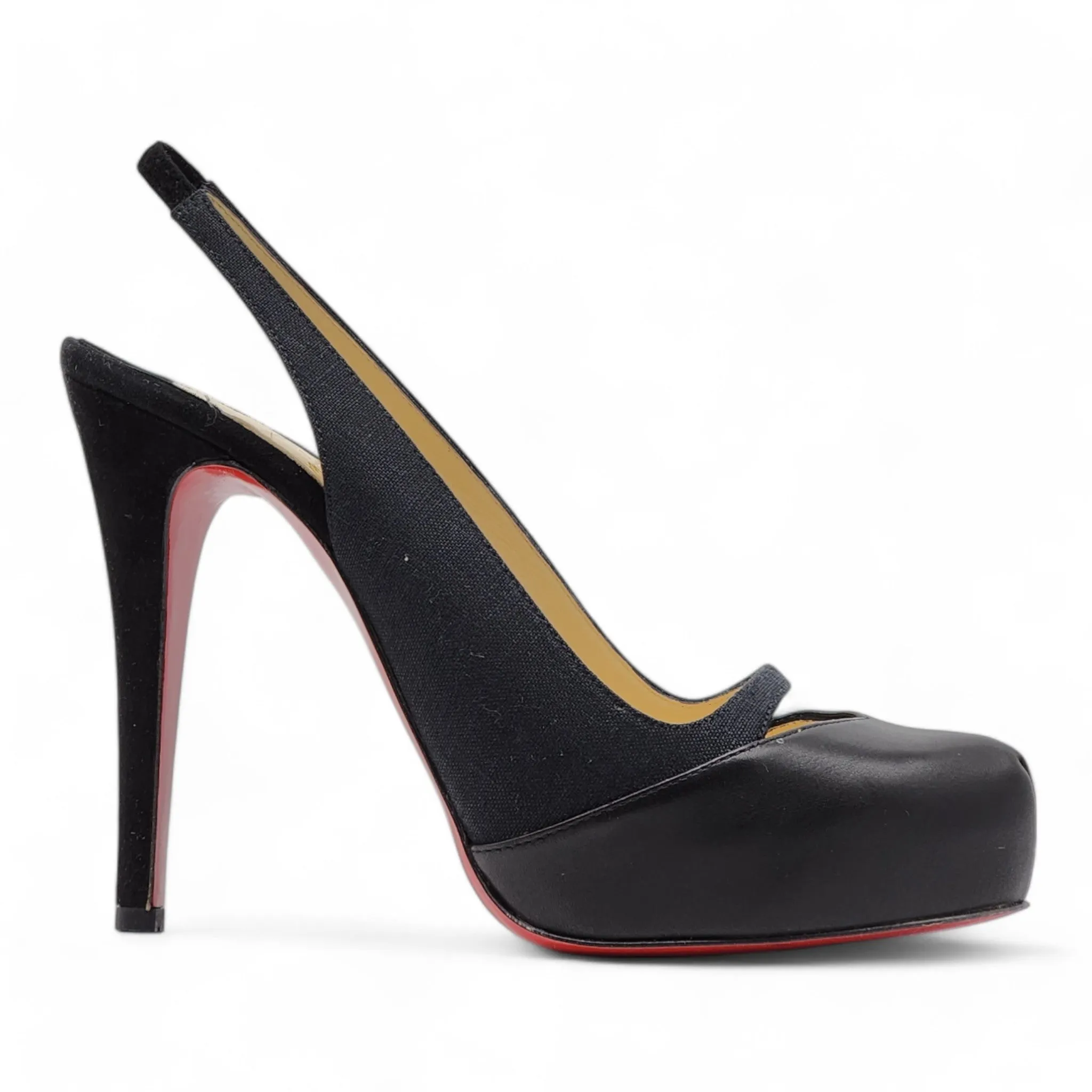 Christian Louboutin Sandy Pumps 120 - Fabric and Leather - Black 38.5