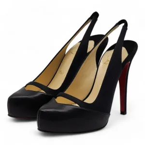 Christian Louboutin Sandy Pumps 120 - Fabric and Leather - Black 38.5