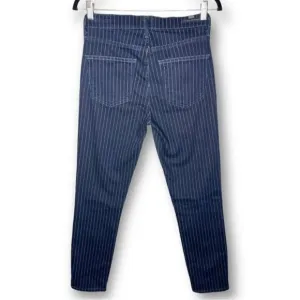 Citizens of Humanity 27 Navy Pinstripe Rocket Crop High Rise Skinny Jeans $208