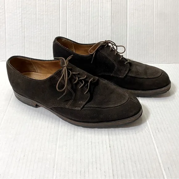 Cole Haan Vintage Men’s 9D Brown Suede Lace Up Oxford Dress Shoes Vibram Sole