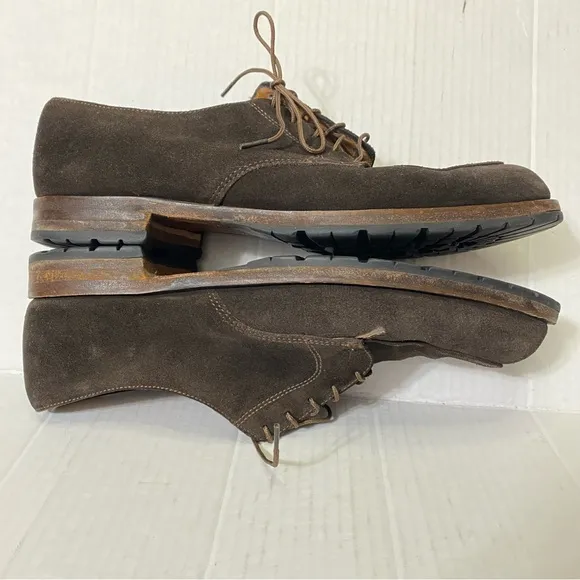 Cole Haan Vintage Men’s 9D Brown Suede Lace Up Oxford Dress Shoes Vibram Sole