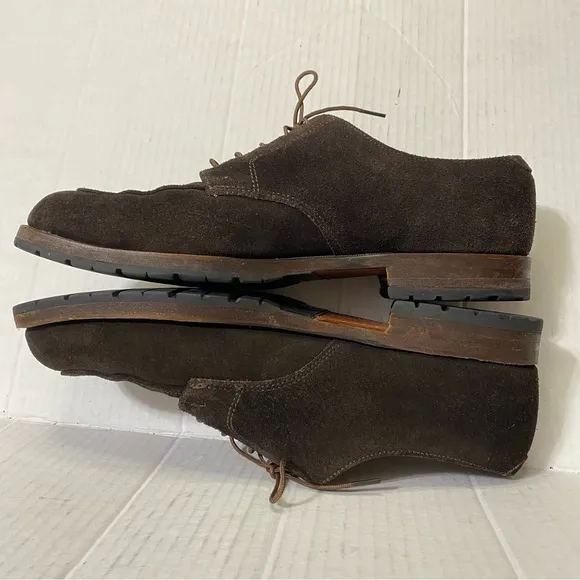 Cole Haan Vintage Men’s 9D Brown Suede Lace Up Oxford Dress Shoes Vibram Sole