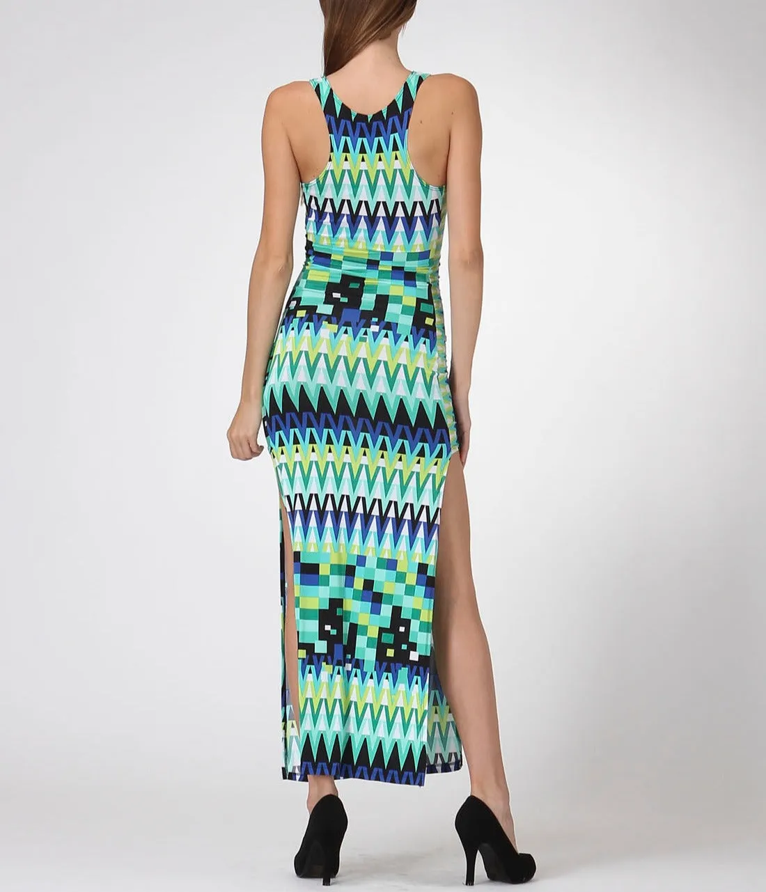 Color Pop Hi Side Split Maxi Dress