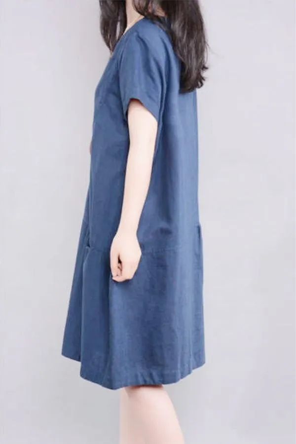 Cotton & Linen Cozy Midi Dress