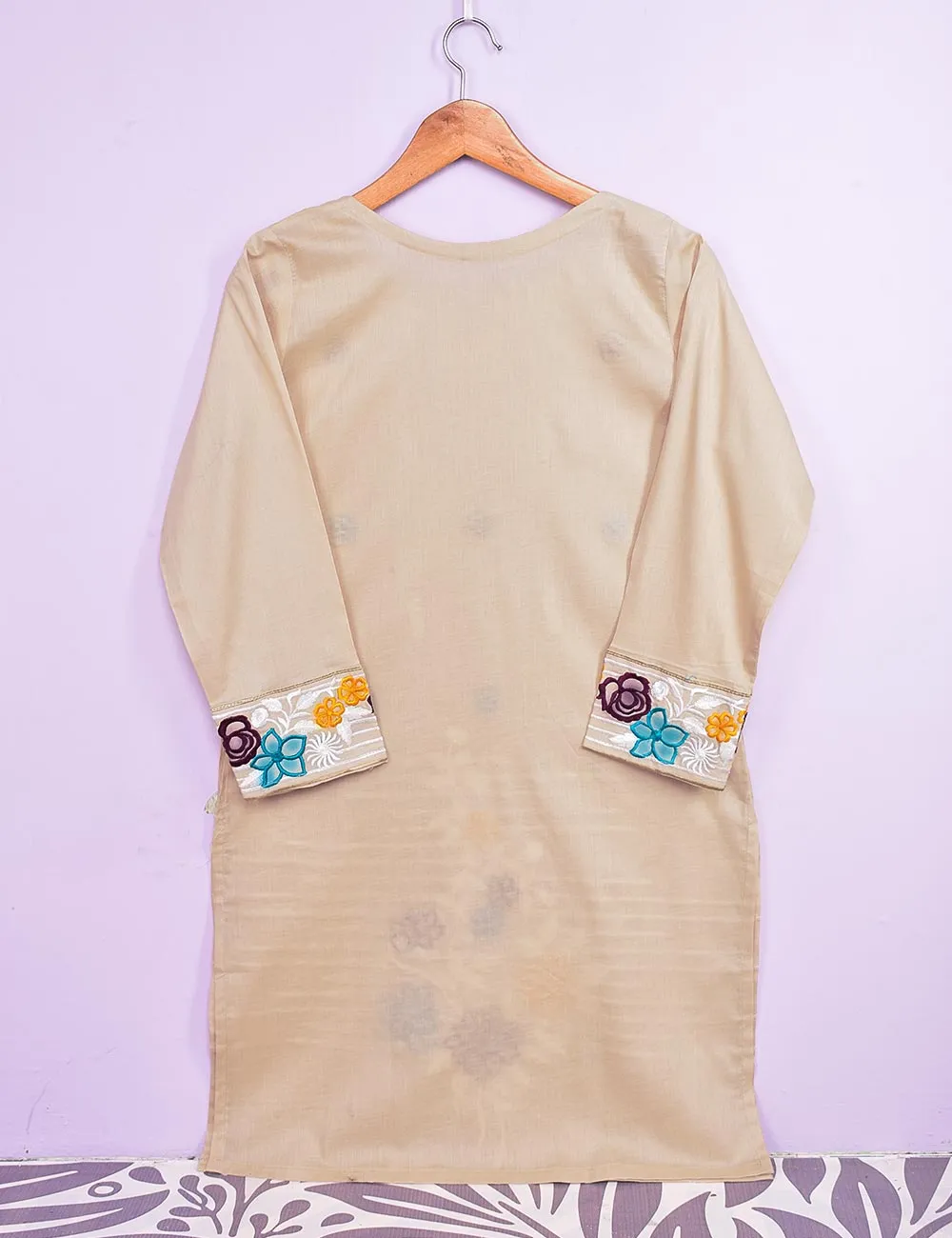 Cotton Embroidered Kurti - Color Candy (P-78-18-Skin)