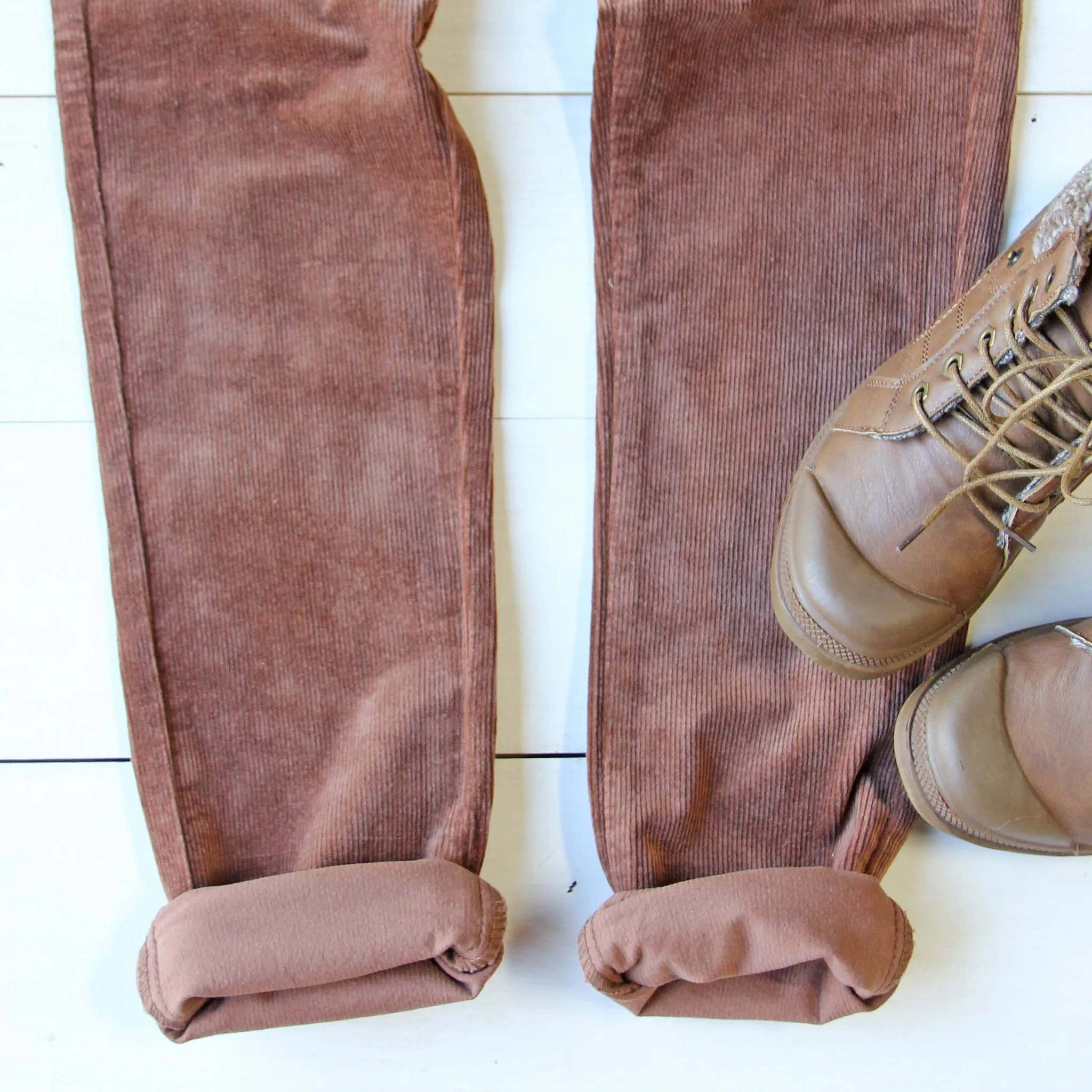 Cozy Corduroy Overalls in Rust