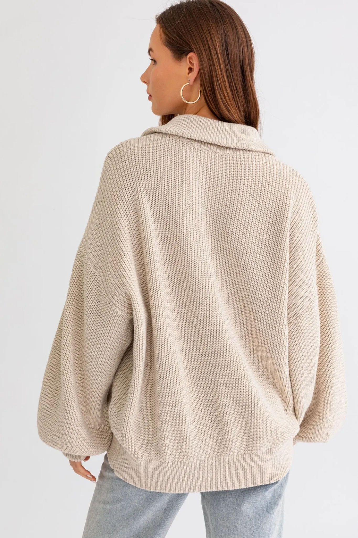 Cozy Oversized Zip Up Cardigan