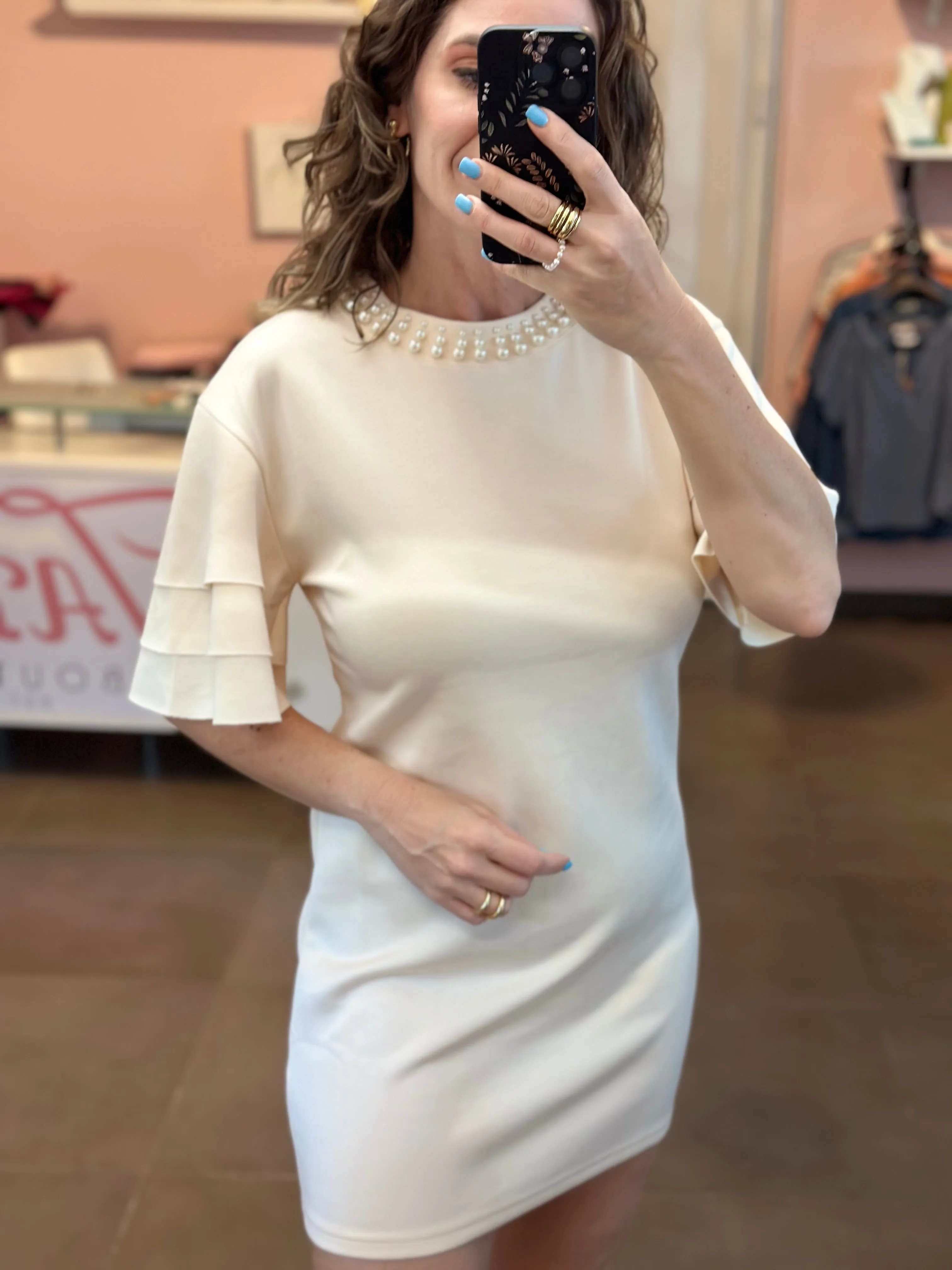 Cozy Pearl mini dress