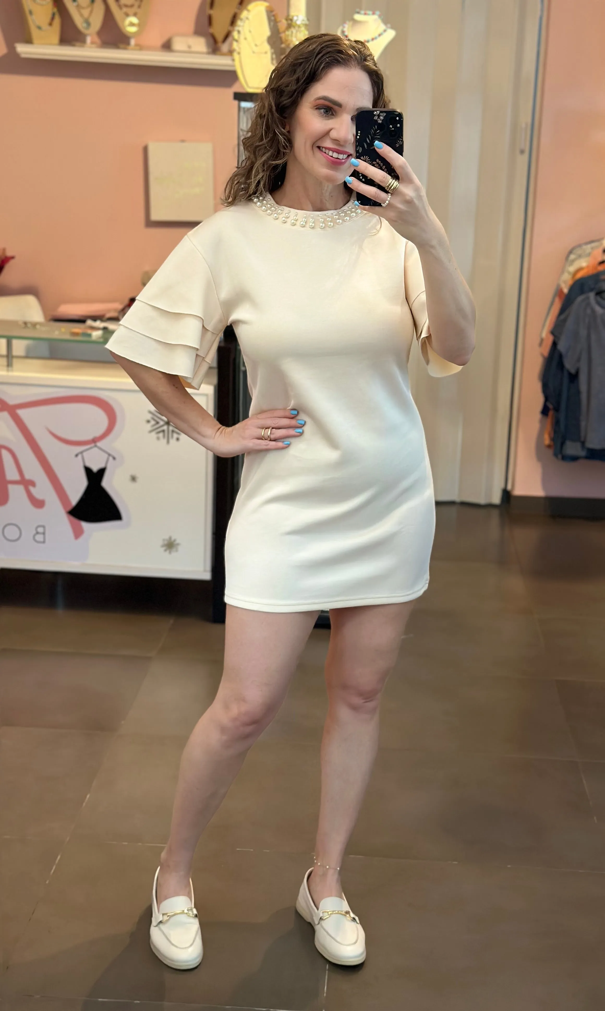 Cozy Pearl mini dress