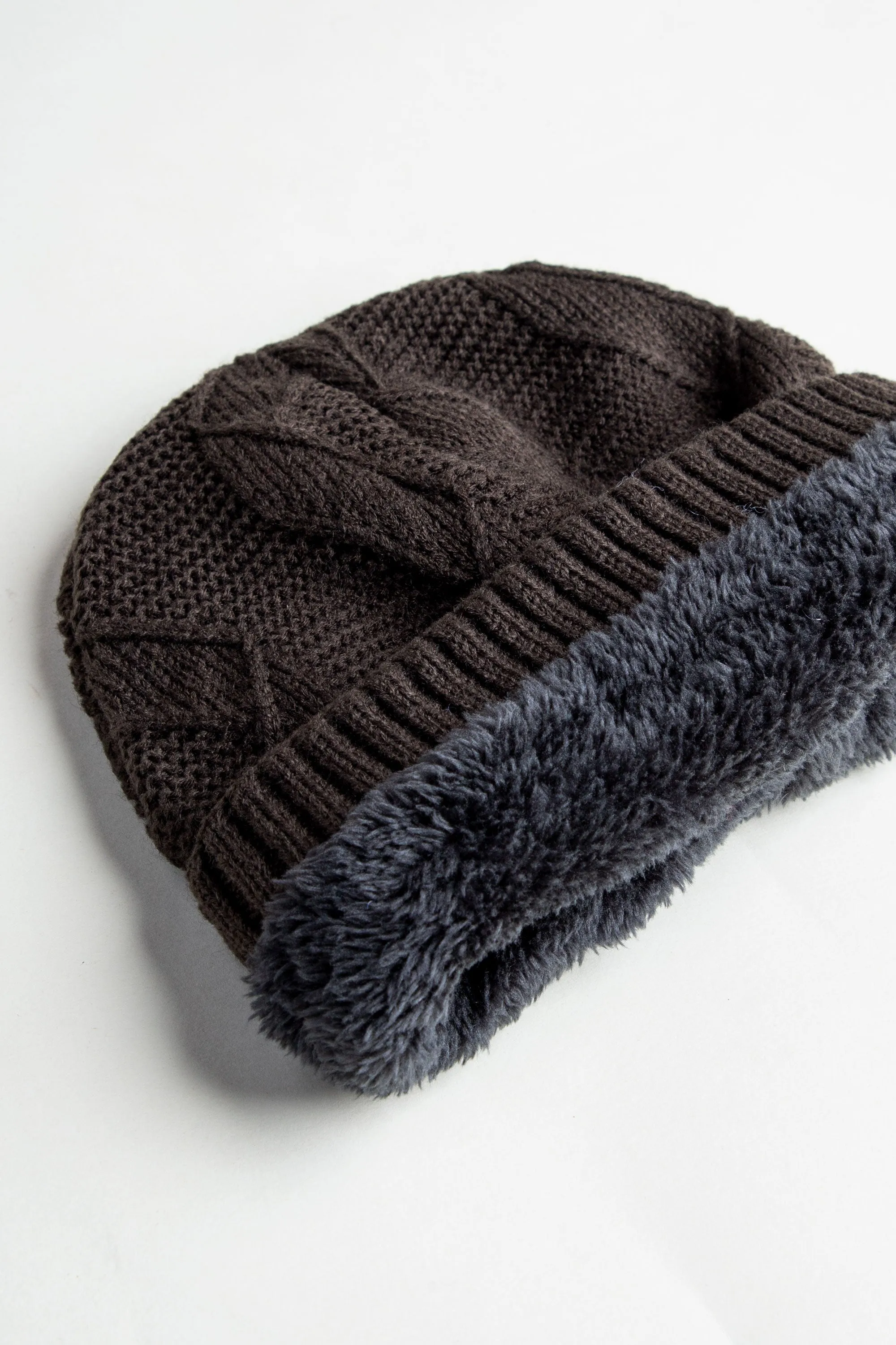 Dark Brown Woolen Cap
