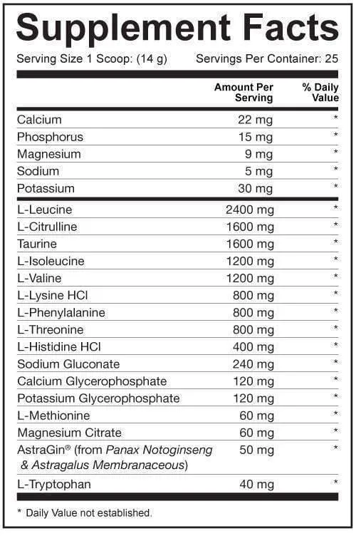 Dedicated YEAAH Essential Amino Acids