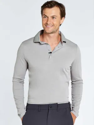 DUBARRY Freshford Unisex Long-Sleeved Technical Polo - Platinum