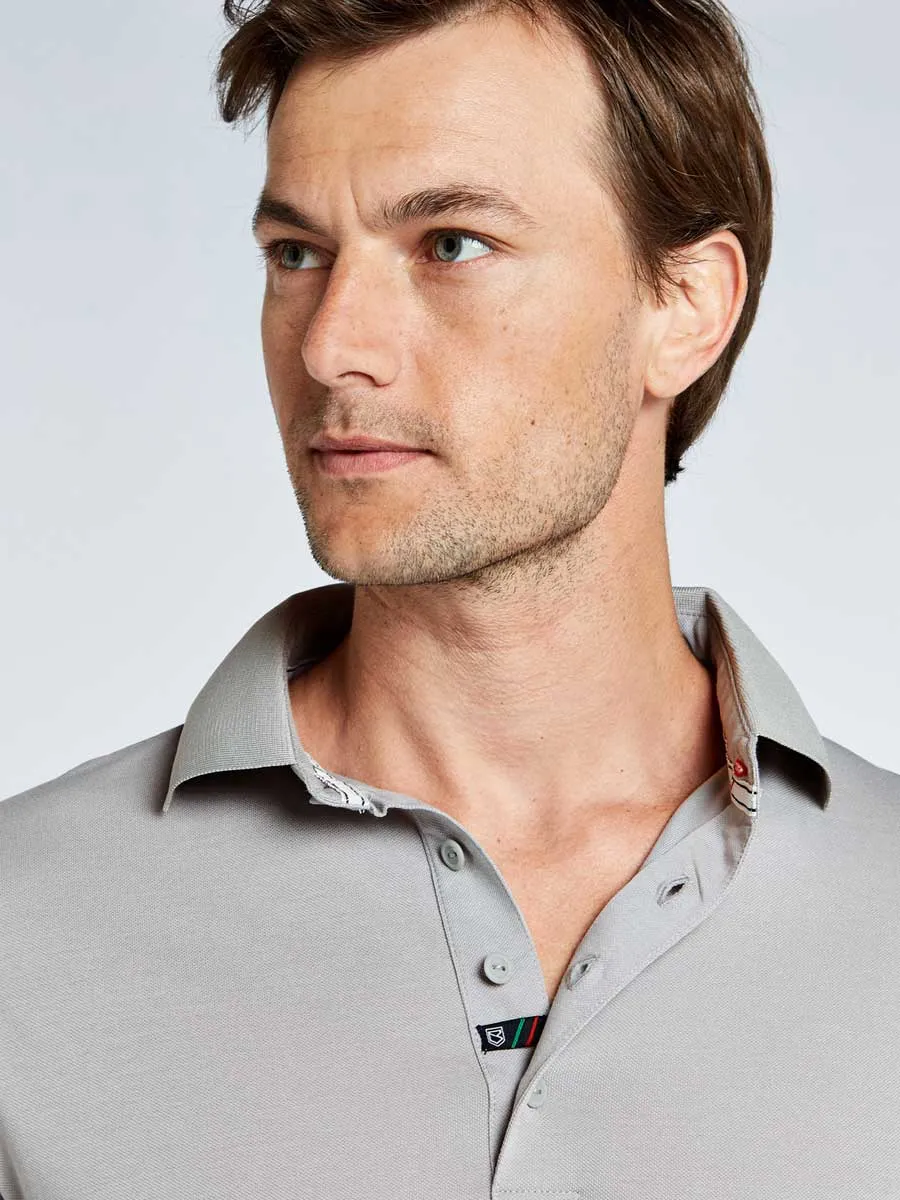 DUBARRY Freshford Unisex Long-Sleeved Technical Polo - Platinum