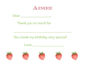 Easy Breezy Strawberry Thank You Notes