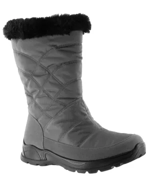 Easy Street Women's Cuddle Fuzzy Waterproof Boots CUDDLEGREY Gray 8.5M