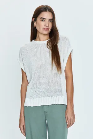 ESPERANZA OPEN KNIT TOP - IVORY