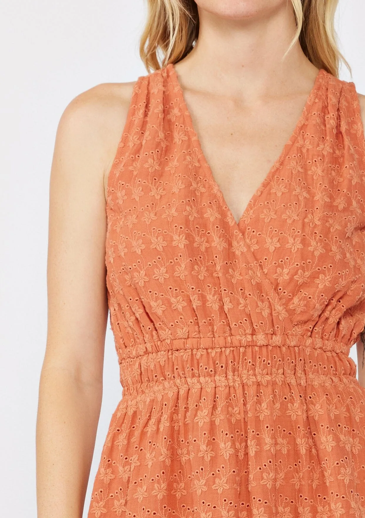 Ethereal Floral Embroidered Mini Dress