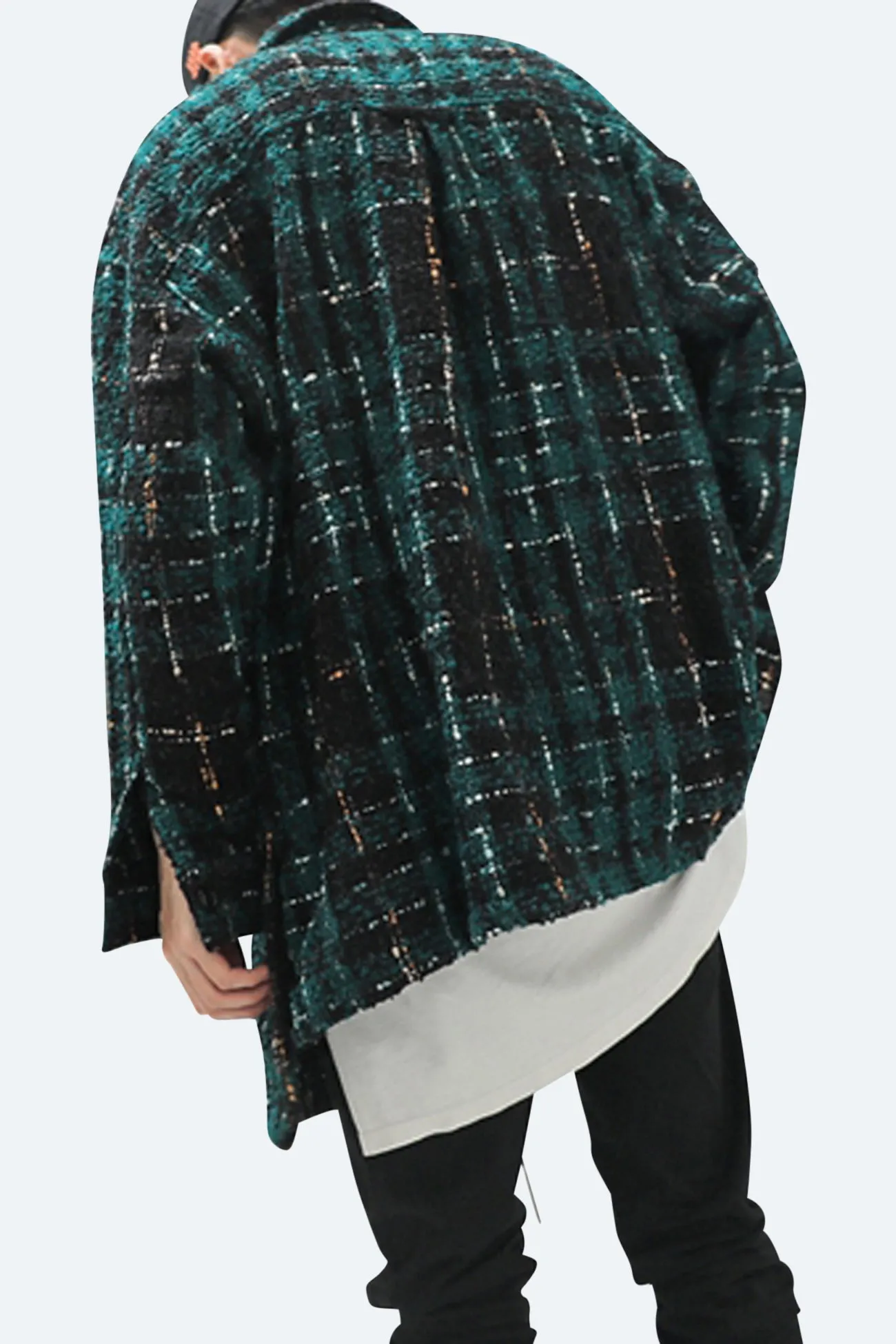 EXTENDED LOOSE-WOVEN CHECK FLANNEL