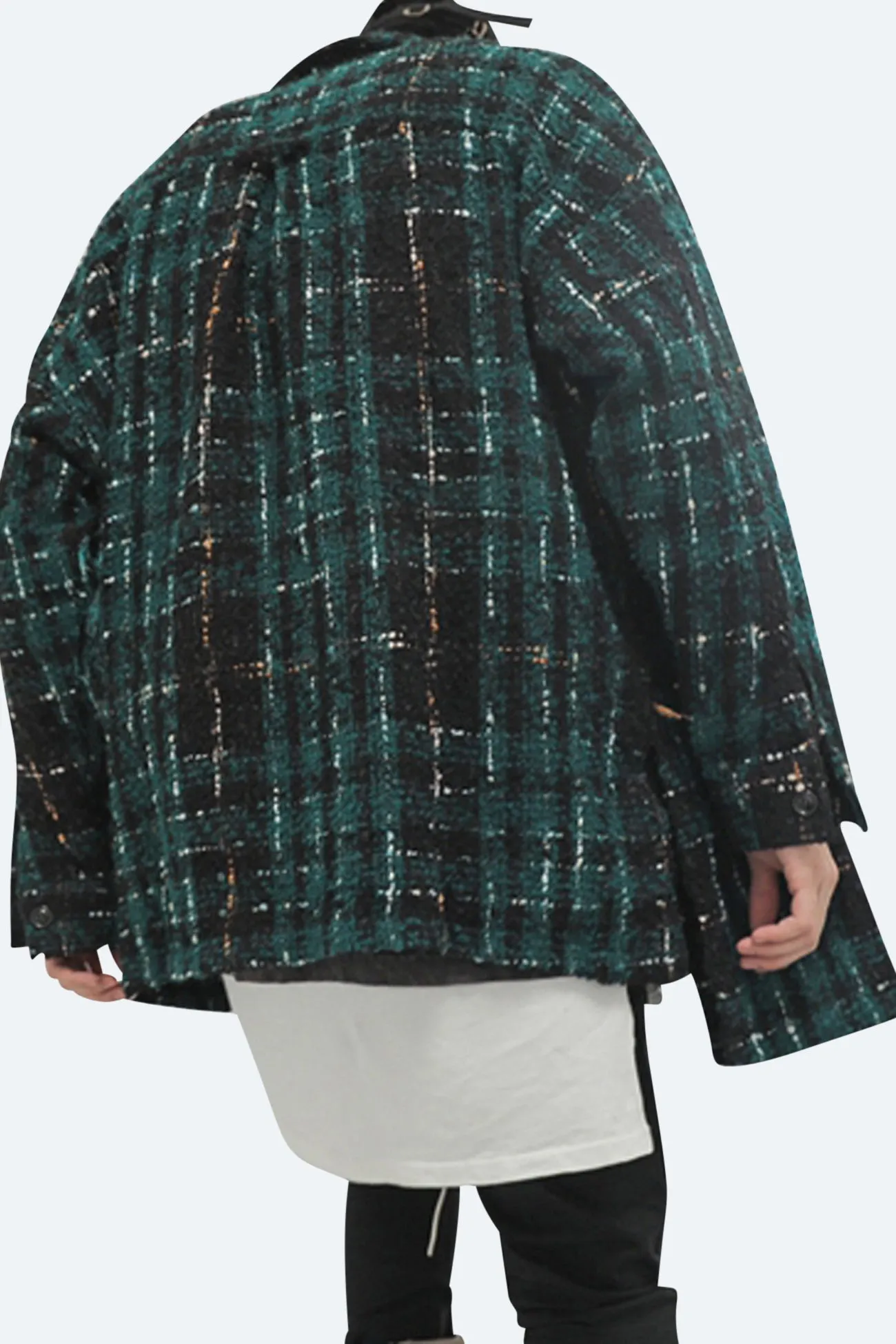 EXTENDED LOOSE-WOVEN CHECK FLANNEL