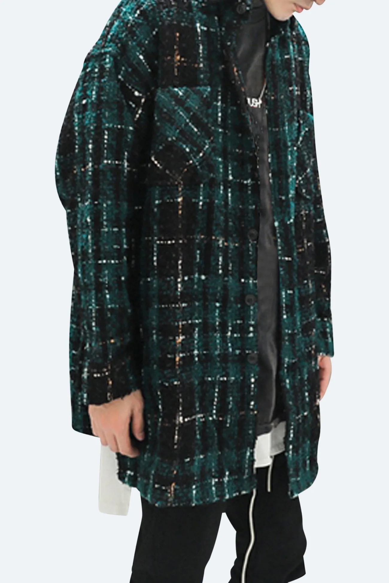 EXTENDED LOOSE-WOVEN CHECK FLANNEL