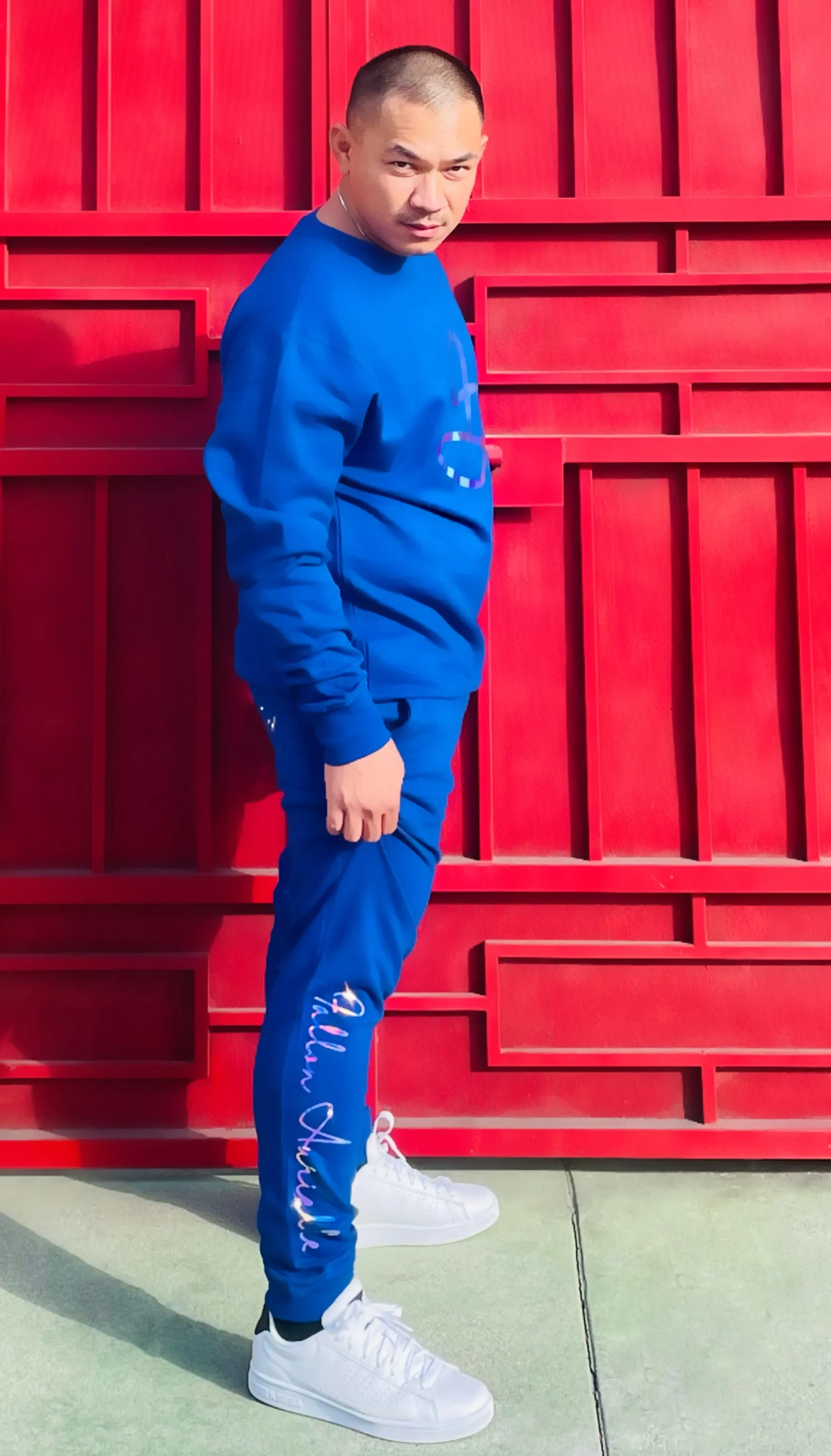 F.A. Unisex Signature Taurus Zodiac Jogging Set (Royal Blue & Holographic)