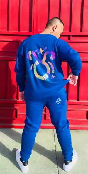 F.A. Unisex Signature Taurus Zodiac Jogging Set (Royal Blue & Holographic)