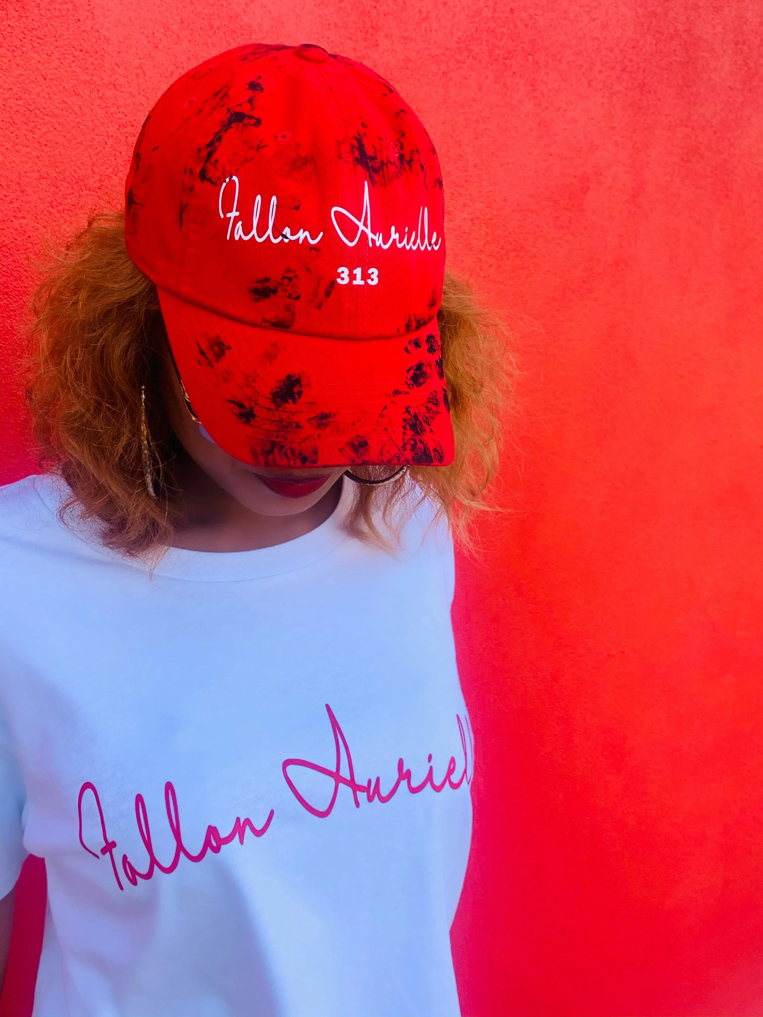 Fallon Aurielle Unisex Signature 313 Rep Yo Set Area Code Joggers (Red, Black & White)