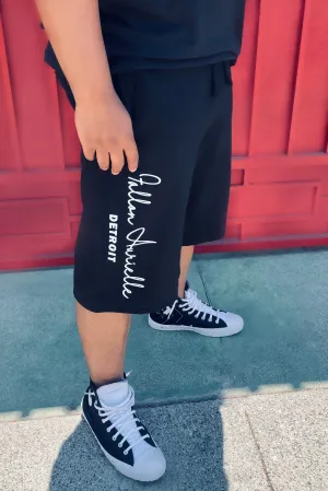 Fallon Aurielle Unisex Signature Detroit Rep Yo Set Shorts (Black & White)