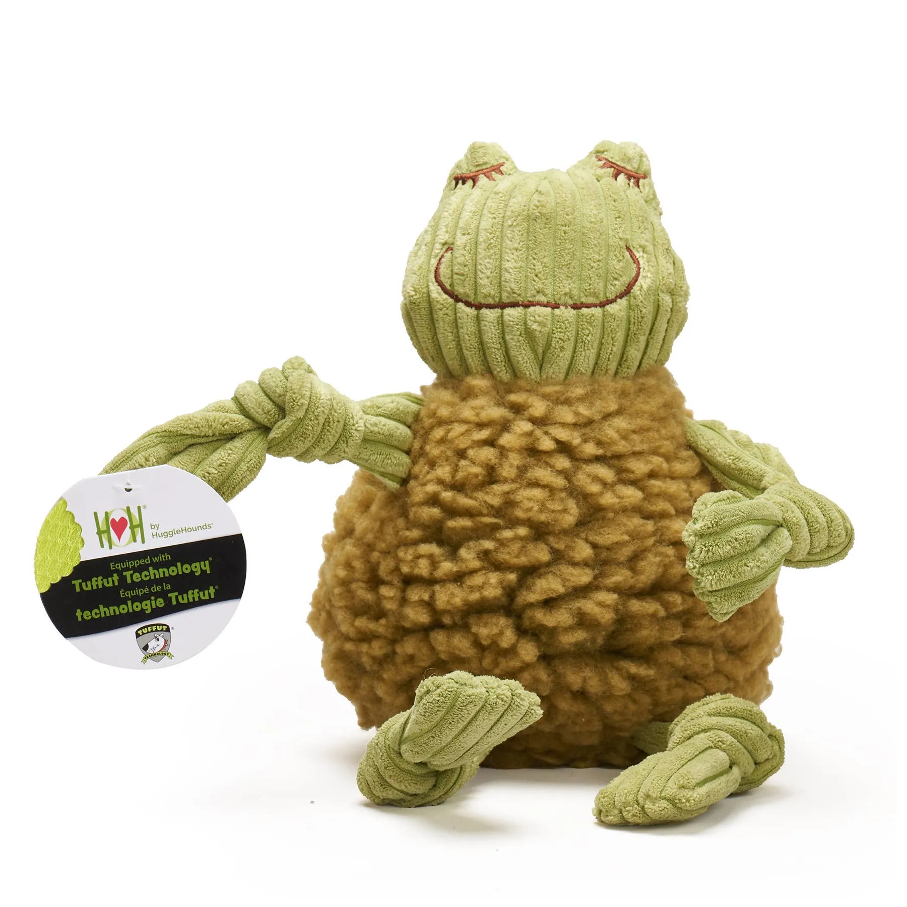 Fiona Frog HuggleFleece® FlufferKnottie™ Plush Dog Toy