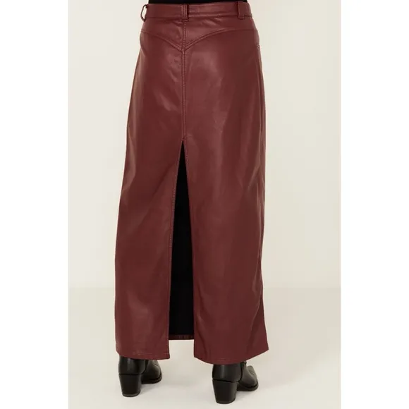FREE PEOPLE CITY SLICKER FAUX LEATHER SKIRT ❤️NWT❤️IN STORES❤️