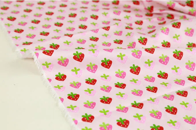 Fruits Cotton Fabric, Pineapple, Orange, Watermelon, Pear, Peach, Apple, Strawberry, Lemon, Banana, Kiwi, Blueberry, Grape By the Yard 85782