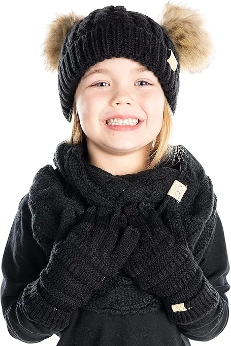 Funky Junque Kids Beanie, Scarf & Gloves Matching Sets