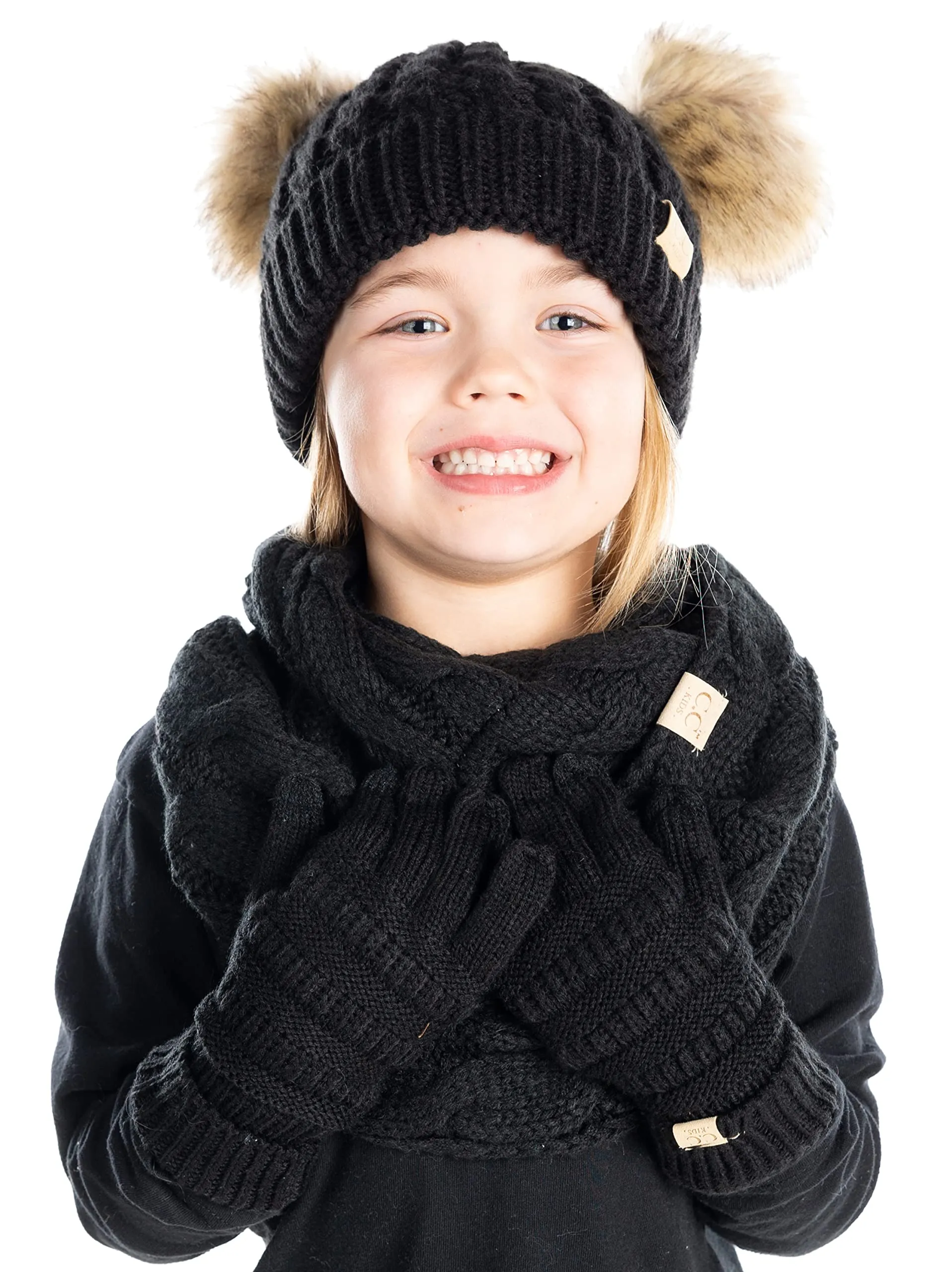 Funky Junque Kids Beanie, Scarf & Gloves Matching Sets