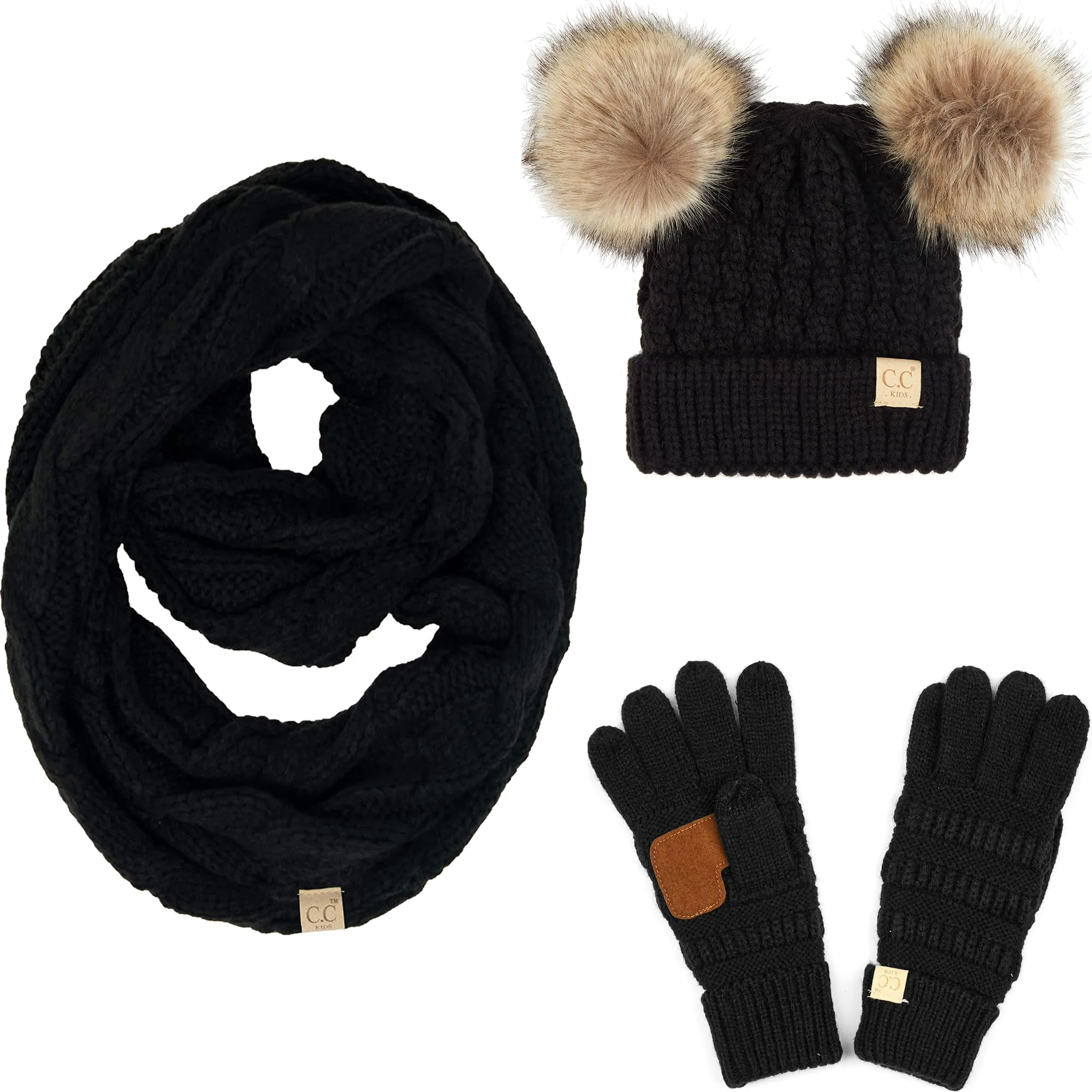 Funky Junque Kids Beanie, Scarf & Gloves Matching Sets