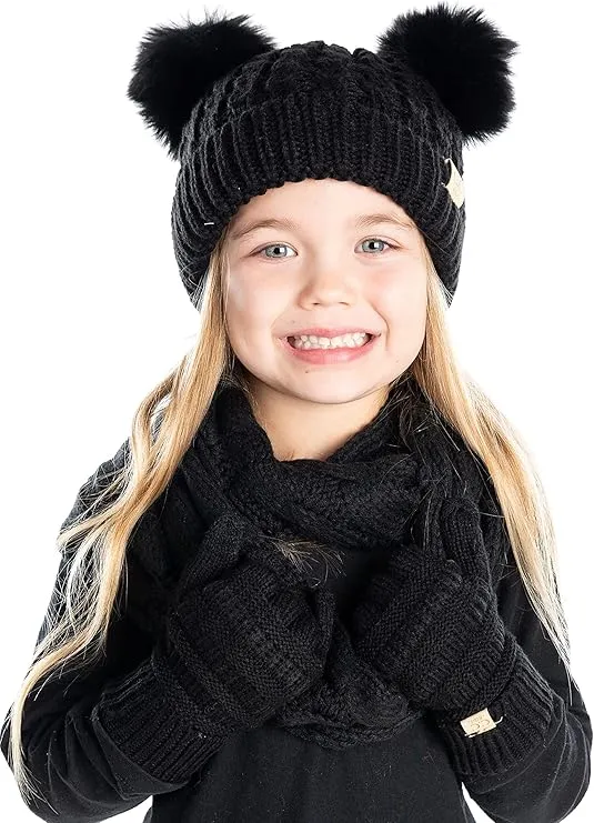 Funky Junque Kids Beanie, Scarf & Gloves Matching Sets