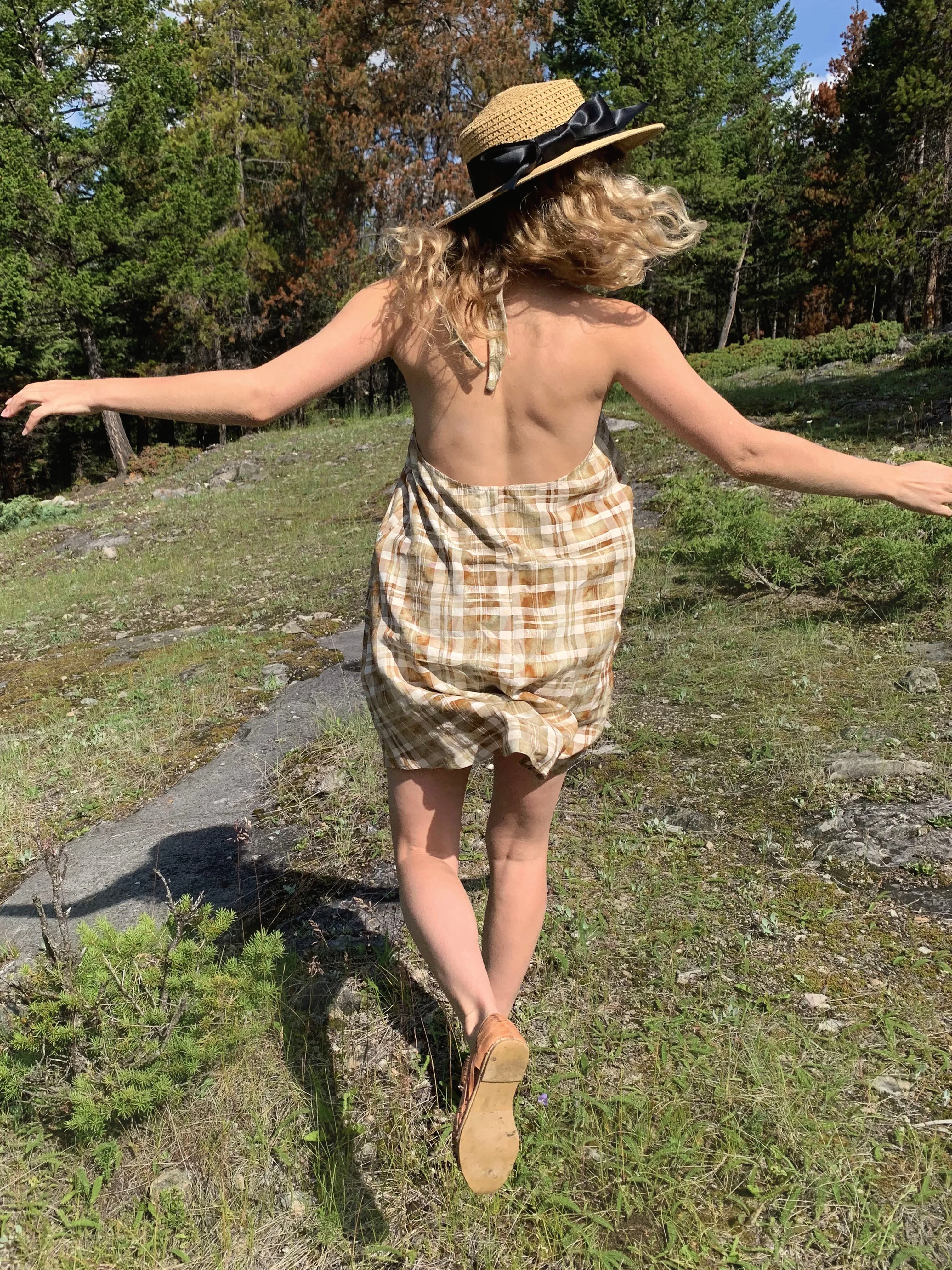 Gala Sundress | Plaid/Sand