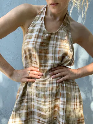 Gala Sundress | Plaid/Sand