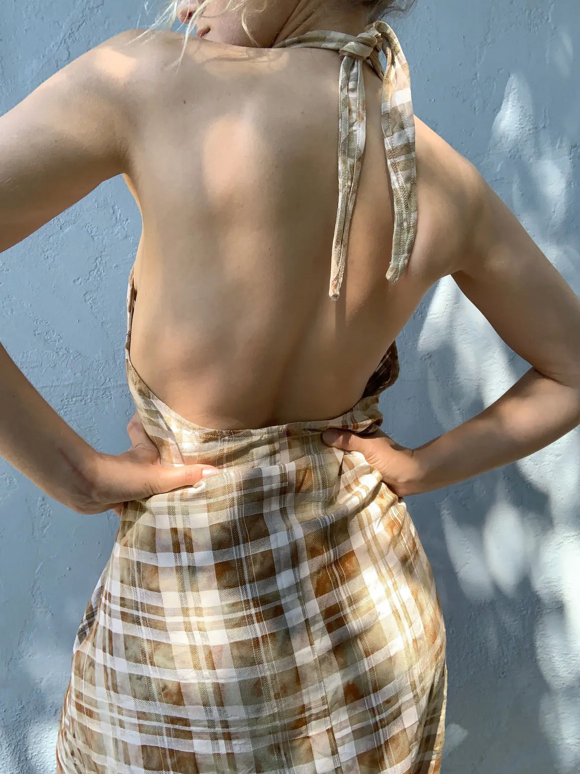 Gala Sundress | Plaid/Sand