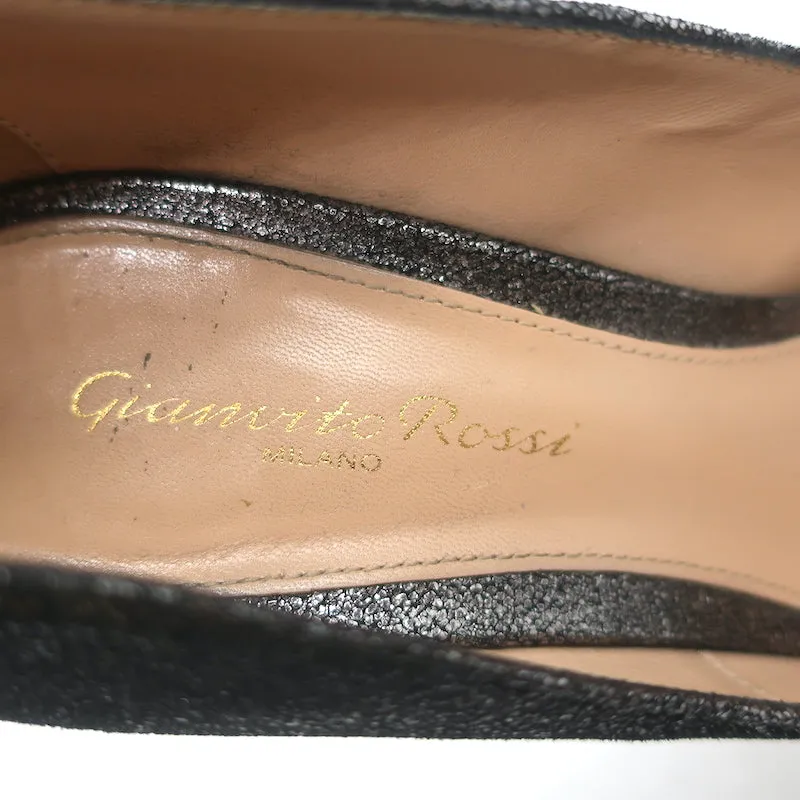 Gianvito Rossi Gianvito 105 Pumps Metallic Suede Size 39 Pointed Toe Heels