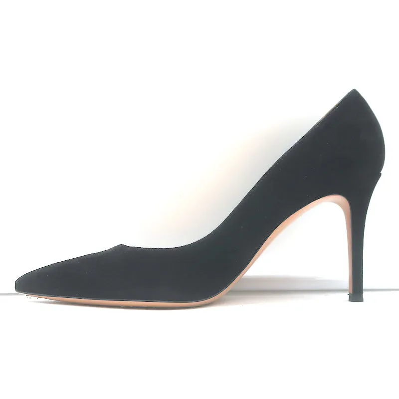 Gianvito Rossi Gianvito 85 Pumps Black Suede Size 39 Pointed Toe Heels