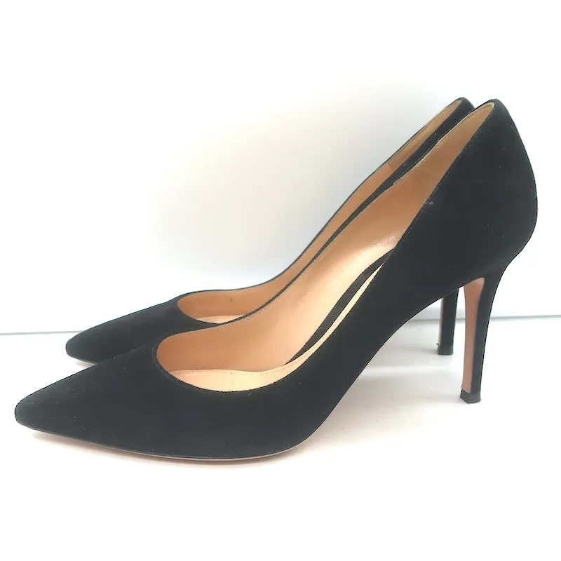 Gianvito Rossi Gianvito 85 Pumps Black Suede Size 39 Pointed Toe Heels