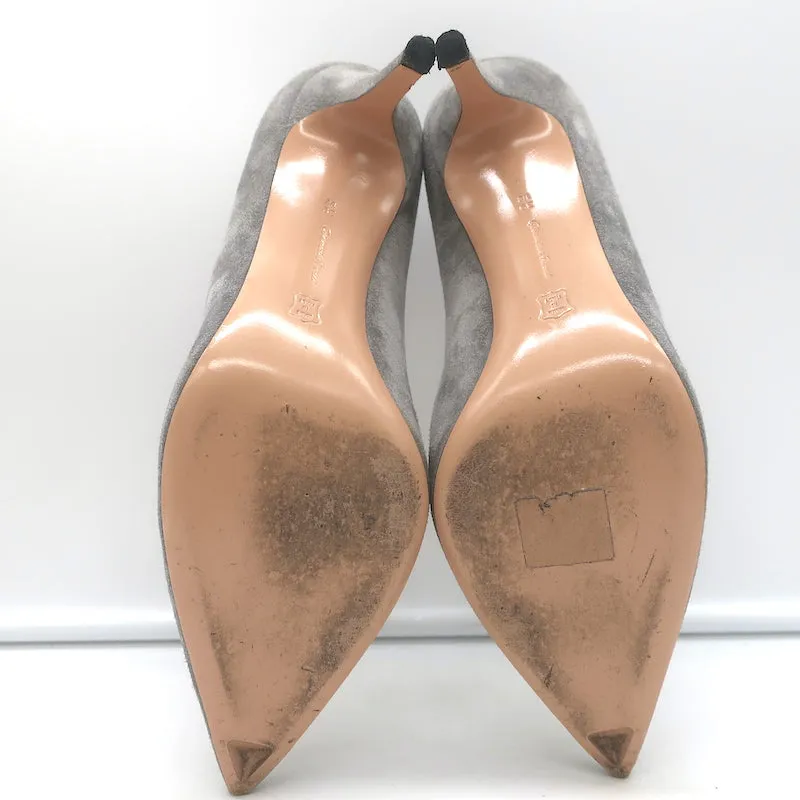Gianvito Rossi Gianvito 85 Pumps Gray Suede Size 39.5 Pointed Toe Heels