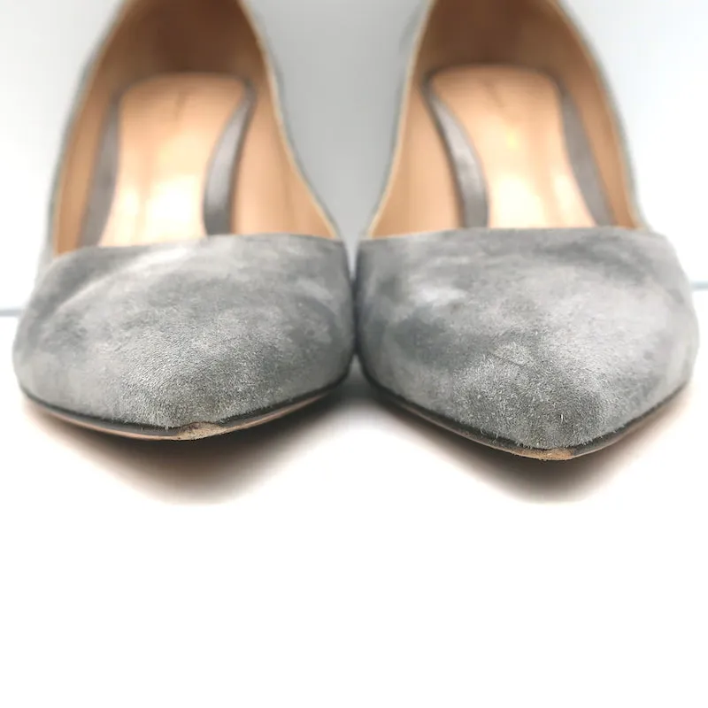 Gianvito Rossi Gianvito 85 Pumps Gray Suede Size 39.5 Pointed Toe Heels