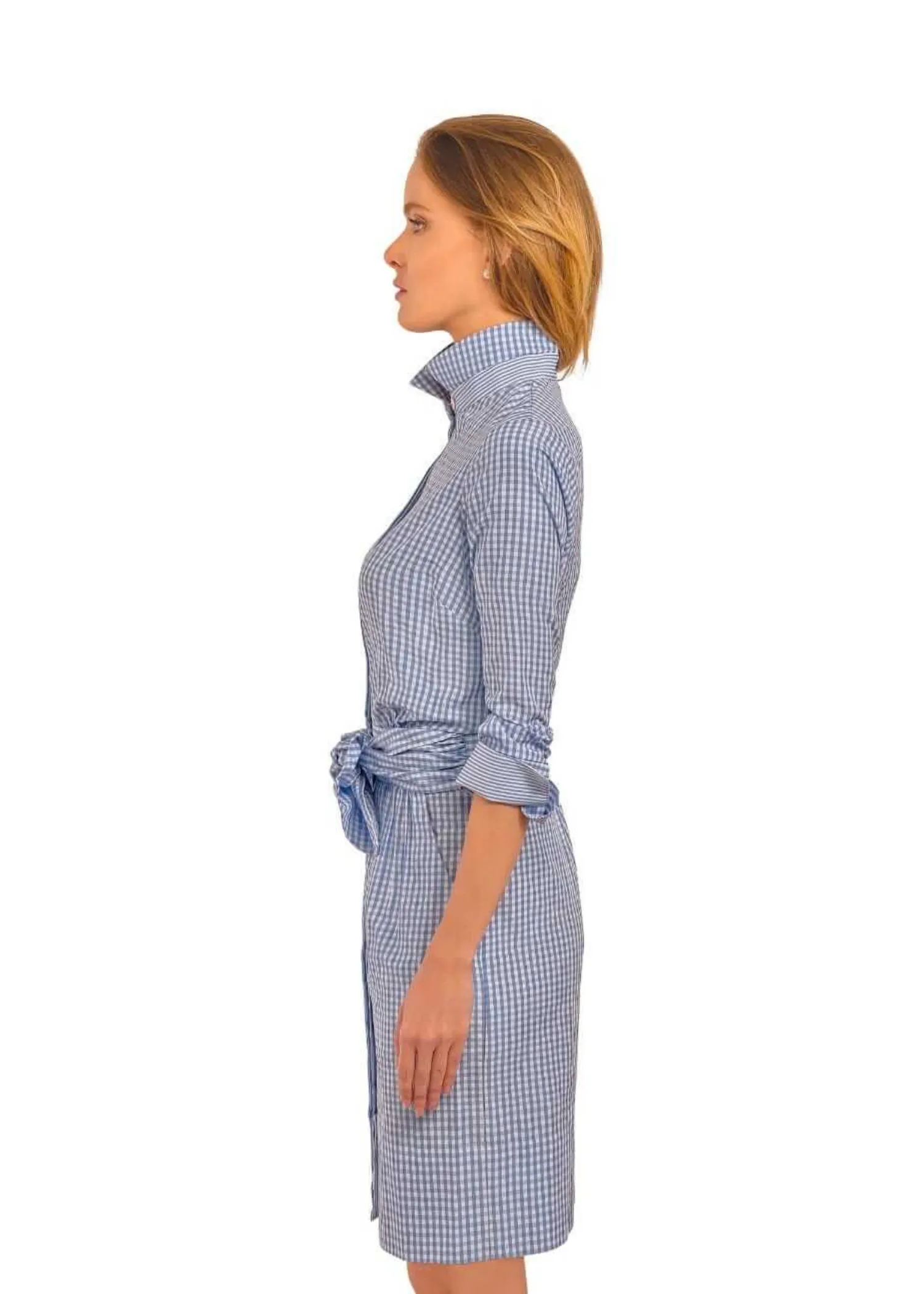GINGHAM BREEZY BLOUSON DRESS