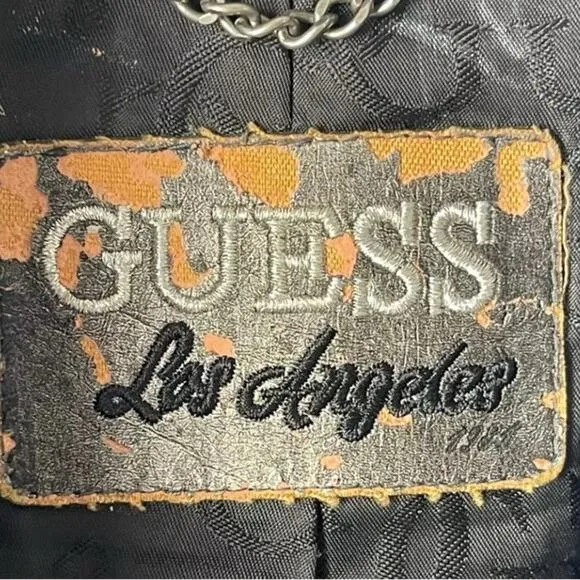 GUESS Los Angeles Plaid Wool Blend Coat, Military, Street Style, Urban Preppy XL